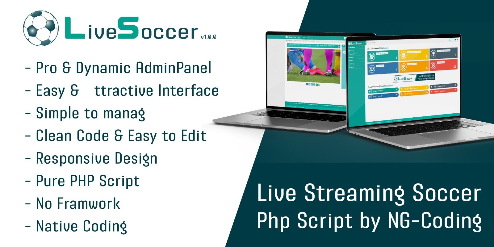 Script PHP - Placar de futebol com opção de  transmissão ao vivo